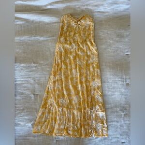 Abercrombie & Fitch Yellow Floral Midi Dress
